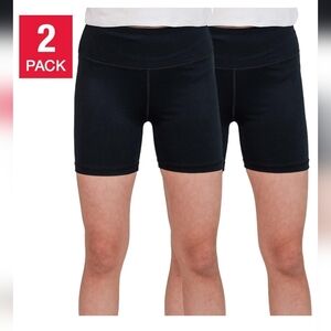 Tuff Athletics Youth Girls 2-pack Bike Short, black size L 14/16 - NWT